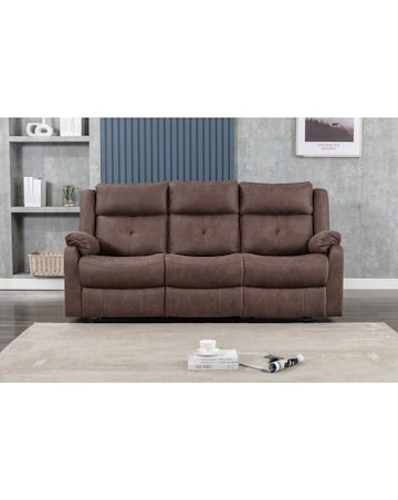 Victor Manual Recliner 3 Seater Sofa with Drop Down Tray
