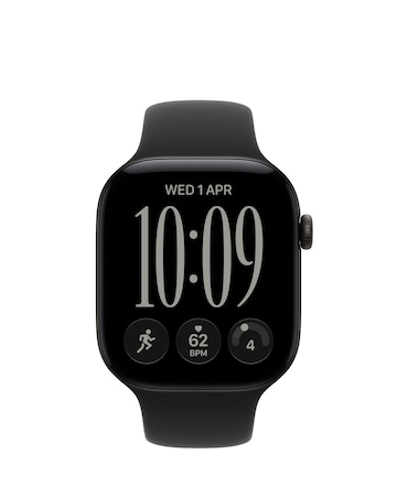 Apple Watch Series 12 GPS 46mm - Black Aluminium/Black Sport Band - S/M