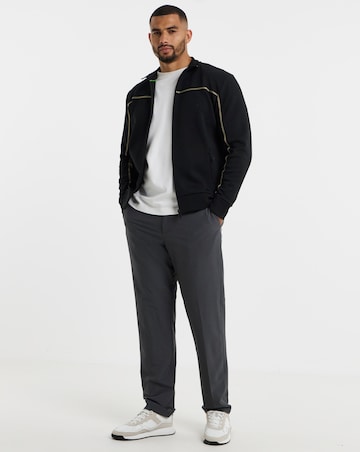 BOSS Black Stripe Full Zip Sweat Top