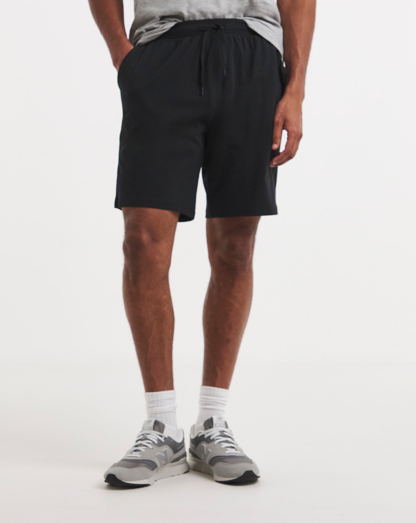 2 Pack Jersey Lounge Shorts- Black/Charcoal | Jacamo