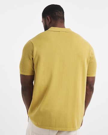 Knitted Revere Collar Shirt