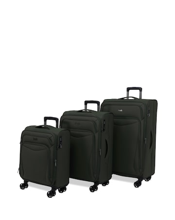 Rock Luggage Vitality 3pc Softshell Suitcase Set