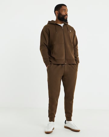 Polo Ralph Lauren Double Knit Zip Through Hoodie - Brown