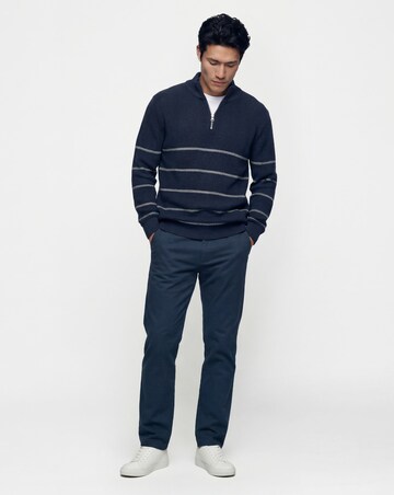 Fisherman Stripe 1/4 Zip Knitted Jumper