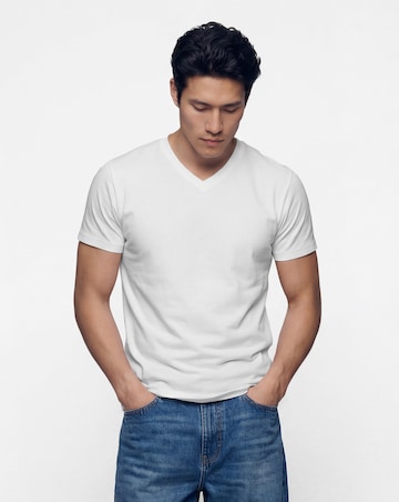 5 Pack Multi V Neck T-Shirts Long