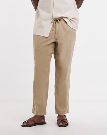 Jack & Jones Kane Linen Blend Trouser - Natural