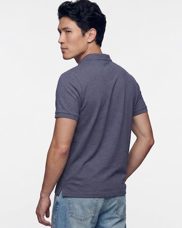 Pure Cotton Pique Polo Long Length- Charcoal