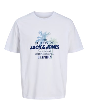 Jack & Jones Gradient Graphic T-Shirt 2 Pack - Black/White