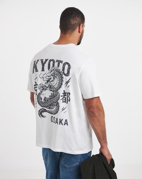 Jack & Jones Boye Back Graphic T-Shirt - White