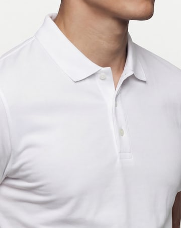 Pure Cotton Pique Polo Long- White