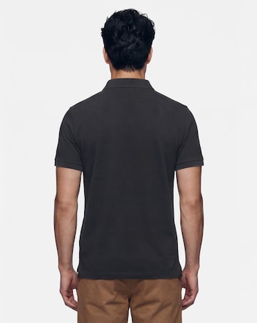 Pure Cotton Pique Polo Long Length- Black