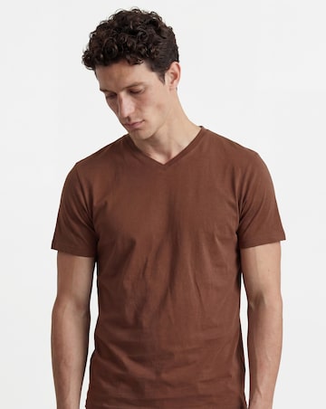 Pure Cotton V Neck T-Shirt Long
