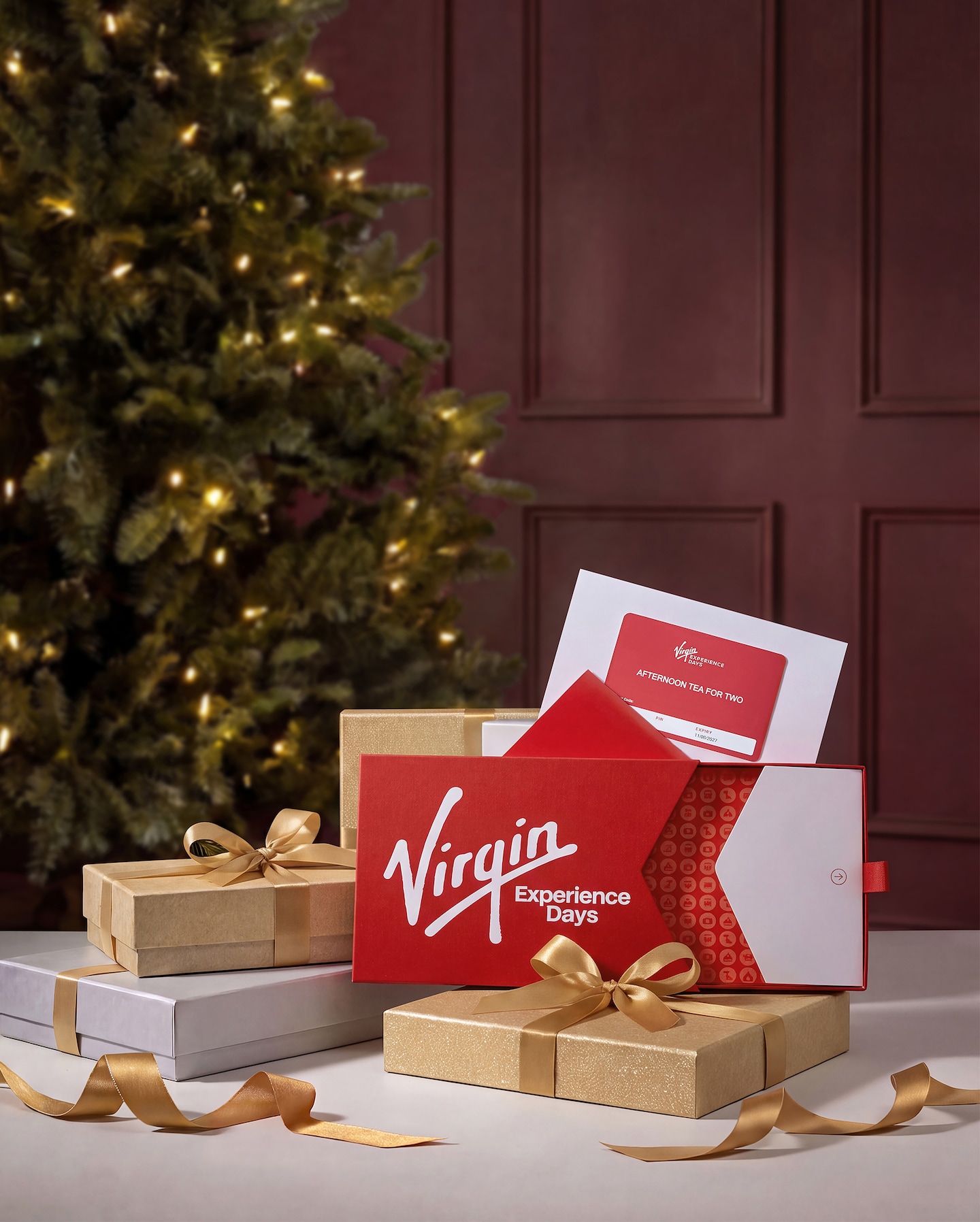 Virgin Experience days voucher on a table.