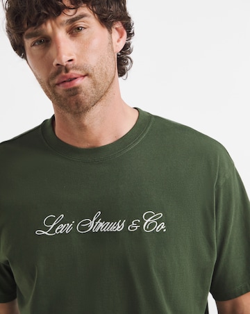 Levi's Short Sleeve Vintage Fit Script T-Shirt - Dark Green