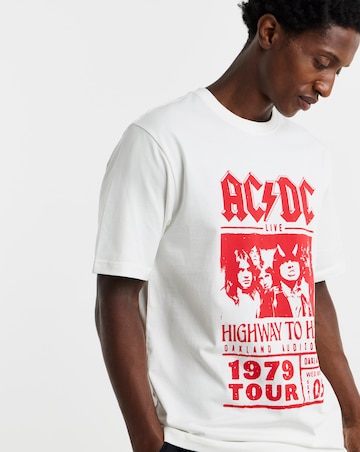 Only & Sons ACDC Relaxed Fit T-Shirt - Off White
