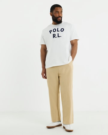 Polo Ralph Lauren Straight Fit Linen Blend Trouser - Beige