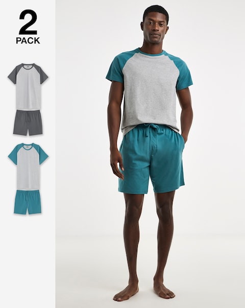 2 Pack Raglan Pyjama Set
