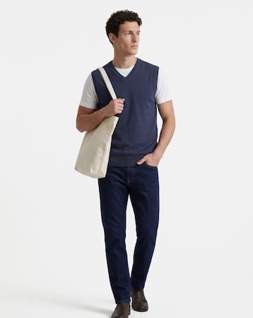 Navy Cotton Sweater Vest