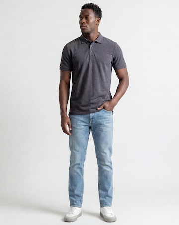 Pure Cotton Pique Polo- Charcoal