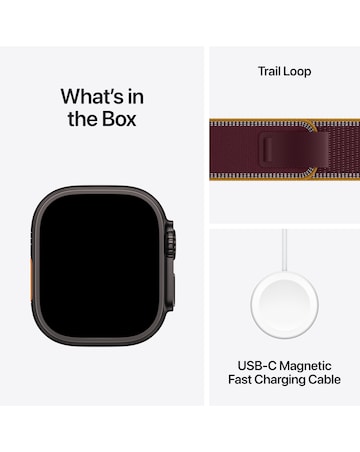 Apple Watch Ultra 4 GPS + Cellular 49mm - Black Titanium/Burgundy Loop - M/L