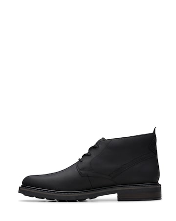 Clarks Newford Mid Leather Boot - Black