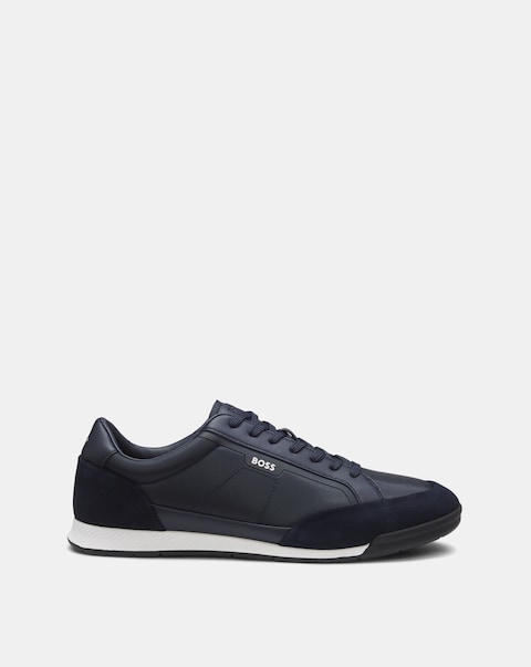 BOSS Nitan Low Top Trainers - Navy
