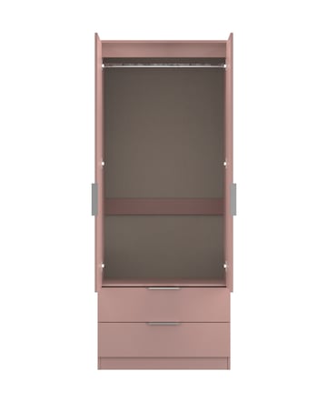Humber Ready Assembled 2 Door 2 Drawer Mirrored Wardrobe - Kids