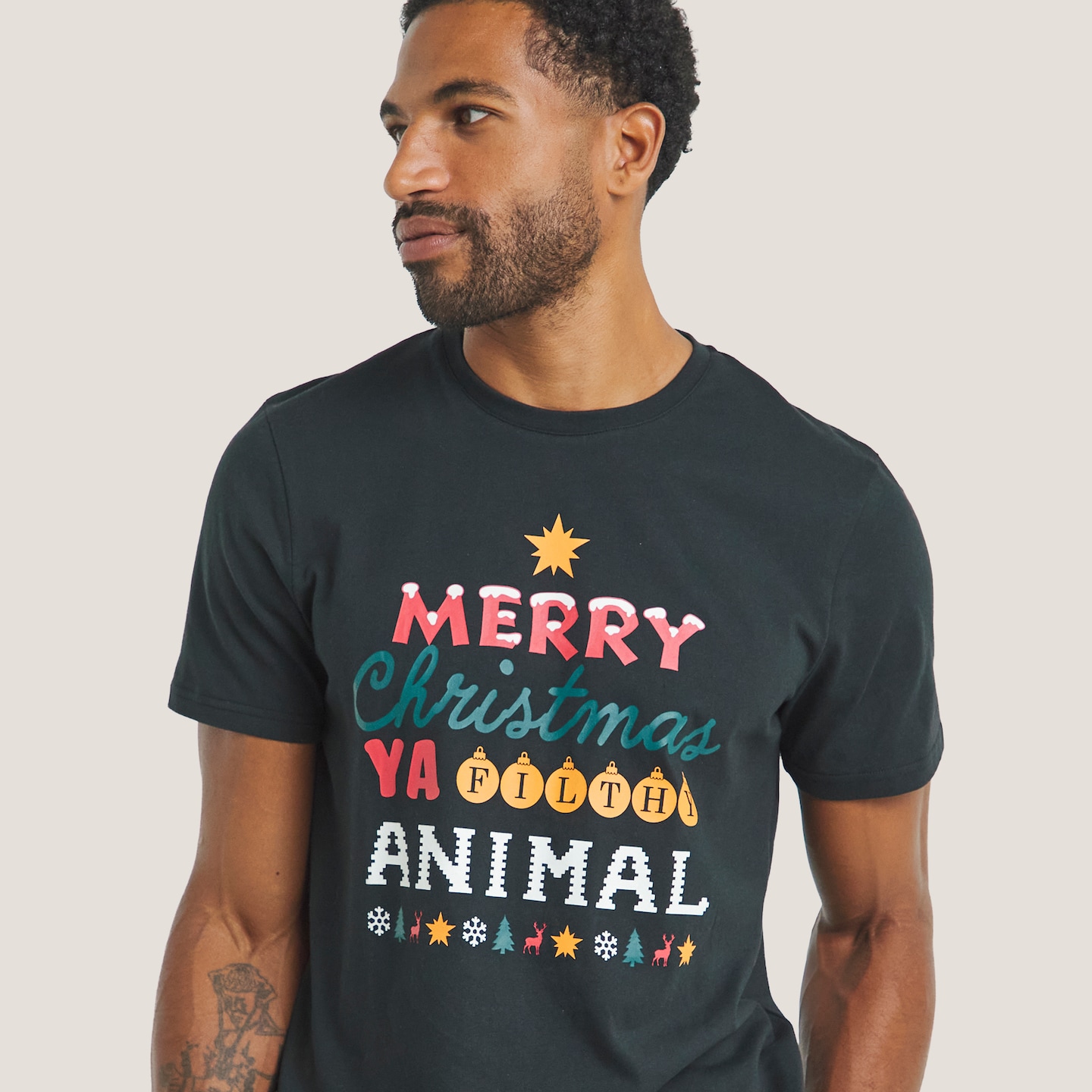 Christmas Graphic Check Pyjamas is pictured.