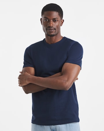 Pure Cotton Crew Neck T-Shirt- Navy