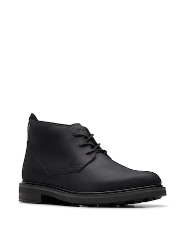 Clarks Newford Mid Leather Boot - Black