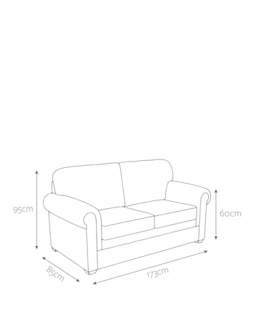 Jay-Be Heritage Luxe Velvet 2 Seater Sofa Bed with E-Pocket Mattress