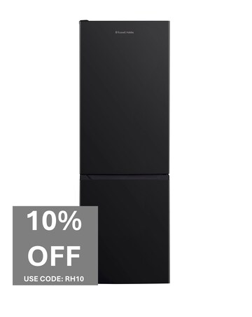 Russell Hobbs RH186FFF60B Frost Free Fridge Freezer - Black- E Rated 186 CM