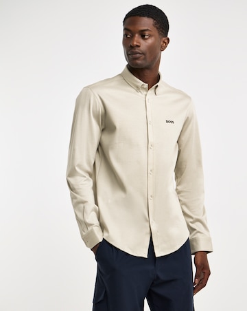 BOSS Long Sleeve Motion Shirt - Light Beige