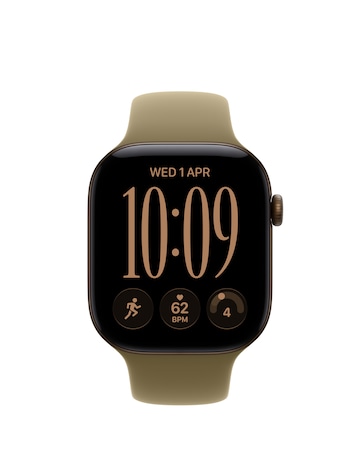 Apple Watch Series 12 GPS 46mm - Dark Bronze Aluminium/Olive Sport Band - M/L