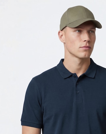 Pure Cotton Pique Polo Long Length- Navy
