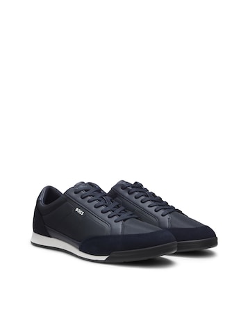 BOSS Nitan Low Top Trainers - Navy
