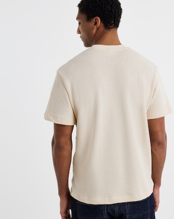 Lacoste Short Sleeve Textured T-Shirt - Natural