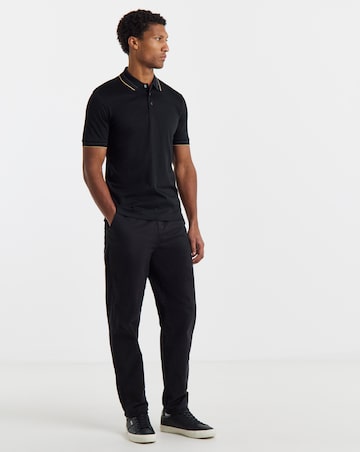 BOSS Short Sleeve Tipped Polo - Black