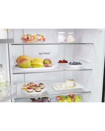 Haier HFR5719ENPB 70 FD Plain Door Refrigerator Black + Install