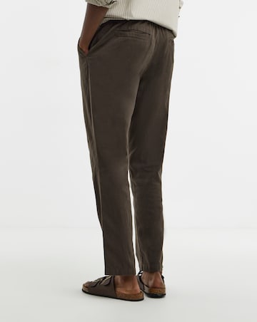 Linen Blend Elasticated Straight Fit Trouser