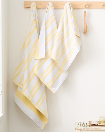 Bianca Reversible Stripe Jacquard Towels