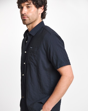 Barbour Kingswood Short Sleeve Ripstop Summer Shirt - Navy