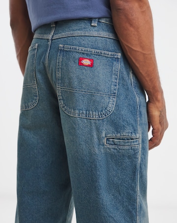 Dickies 954 Relaxed Straight Work Jeans - Khaki Tinted Blue