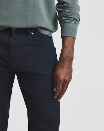 Union Navy Straight Stretch Gabardine Jeans