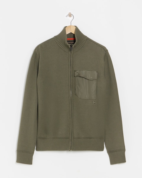 Napapijri Berti Full Zip Sweatshirt - Green