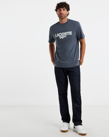 Lacoste Short Sleeve Graphic Printed T-Shirt - Grey