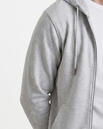 Full Zip Hoodie- Grey Marl