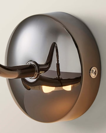 ValueLights Gemini Twin Picture Wall Light Black Chrome