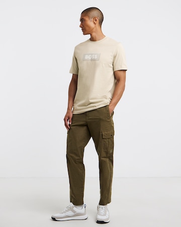 BOSS Short Sleeve Effect Logo T-Shirt - Light Beige