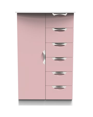 Haydn Ready Assembled 1 Door 5 Drawer Kids Wardrobe - Kids